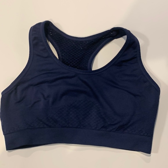 Pro-fit seamless navy blue athletic bra size Large. Vented in the back. - Picture 1 of 4